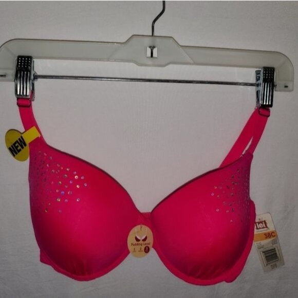 NWT Bright Pink L.E.I. Lifts For Added Cup Size Bra Size 38C - Picture 1 of 12